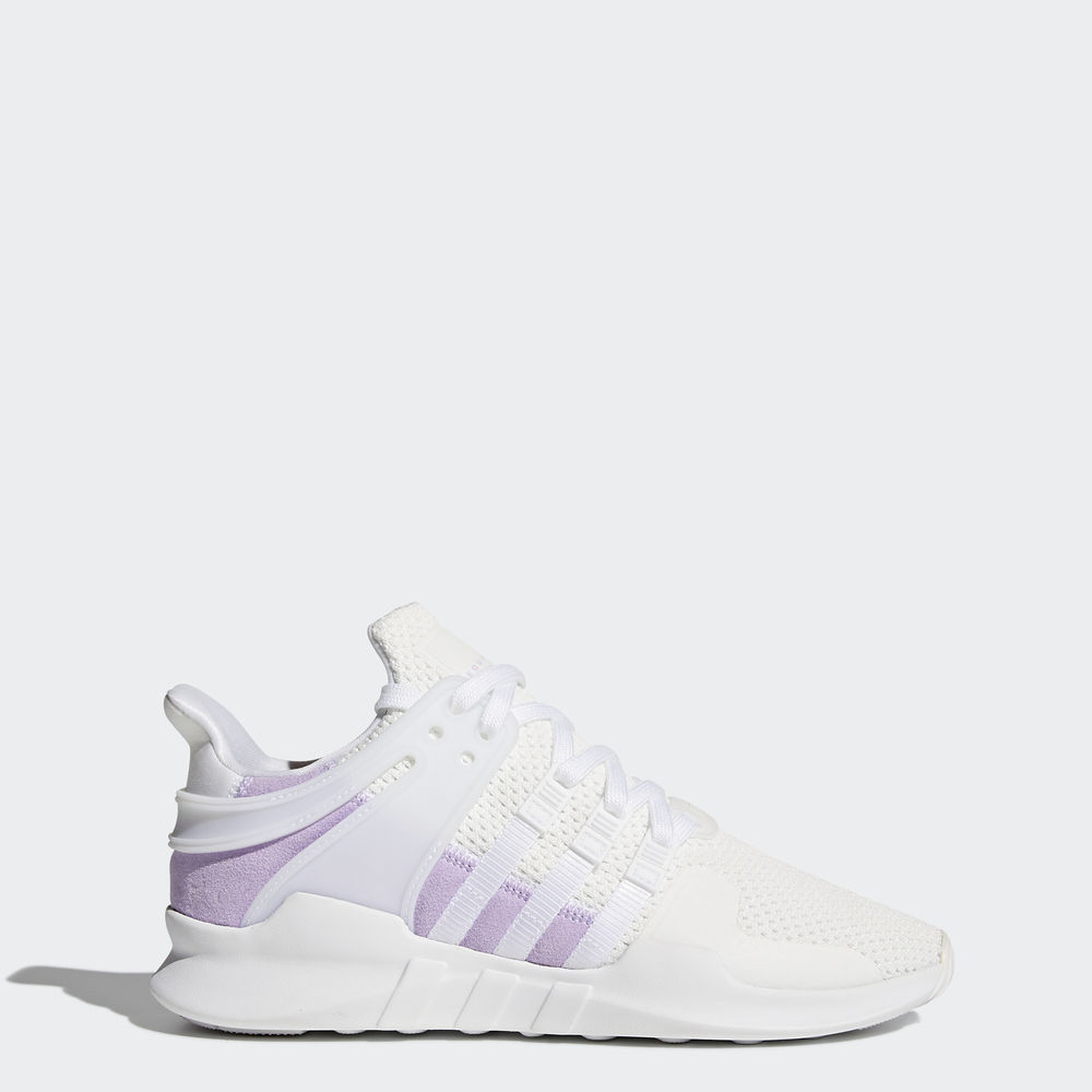 Adidas Eqt Support Adv - Originals γυναικεια - Ασπρα/Ασπρα/Μωβ,Μέγεθος: EU 36 – 54 2/3 (958IJPNS)